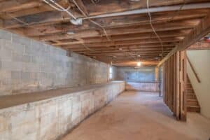 empty dry basement