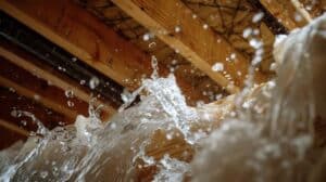 water damage under wooden floor